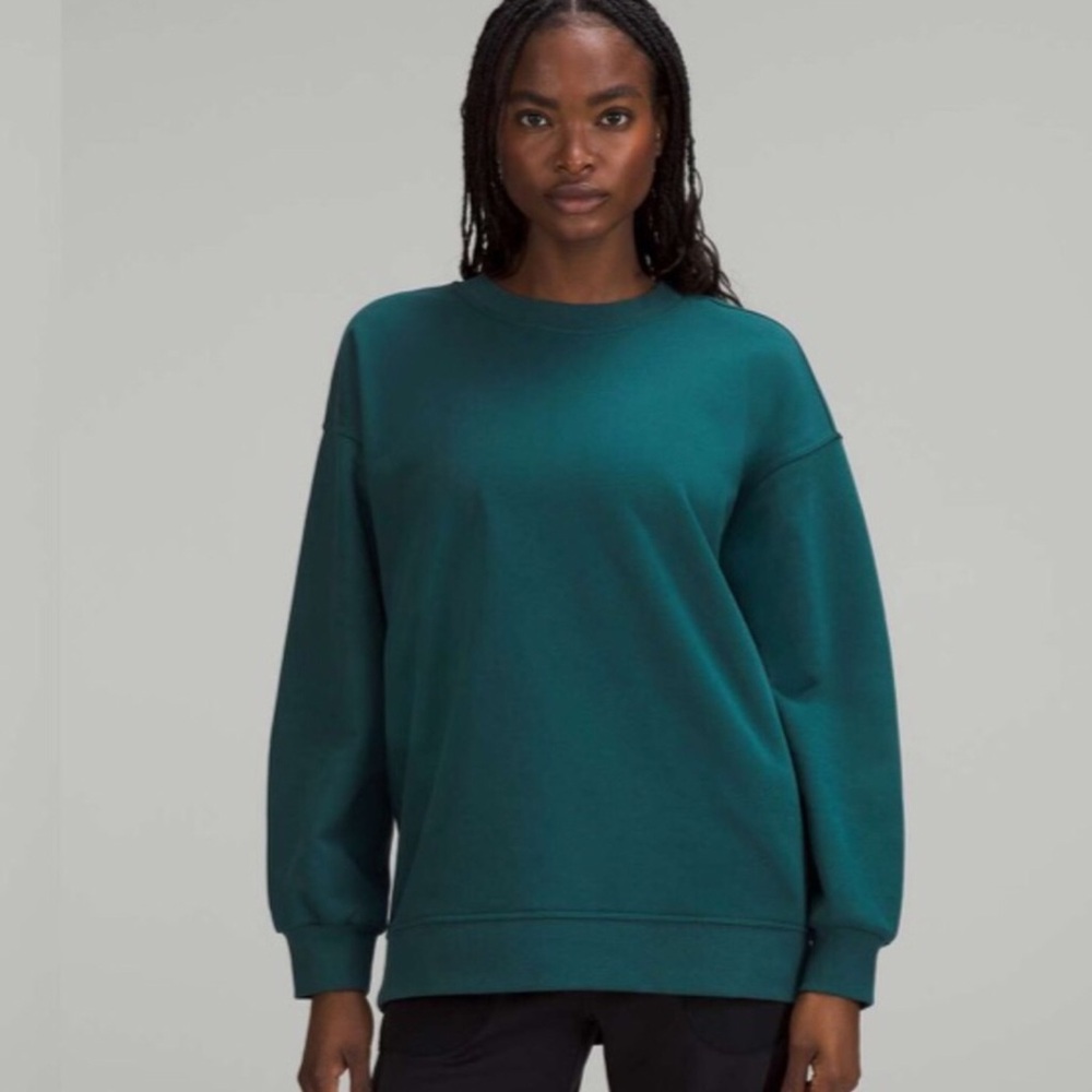 🌼LULULEM🍋N Perfectly Oversized Crew Green Jasper 12